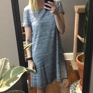 *2 for $20* Navy/white Spacedye Swing Dress
